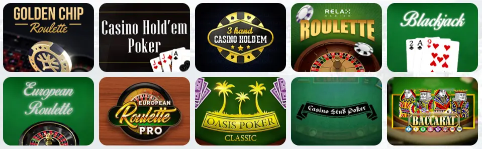 Juegos de mesa en GO BET SPACE CASINO