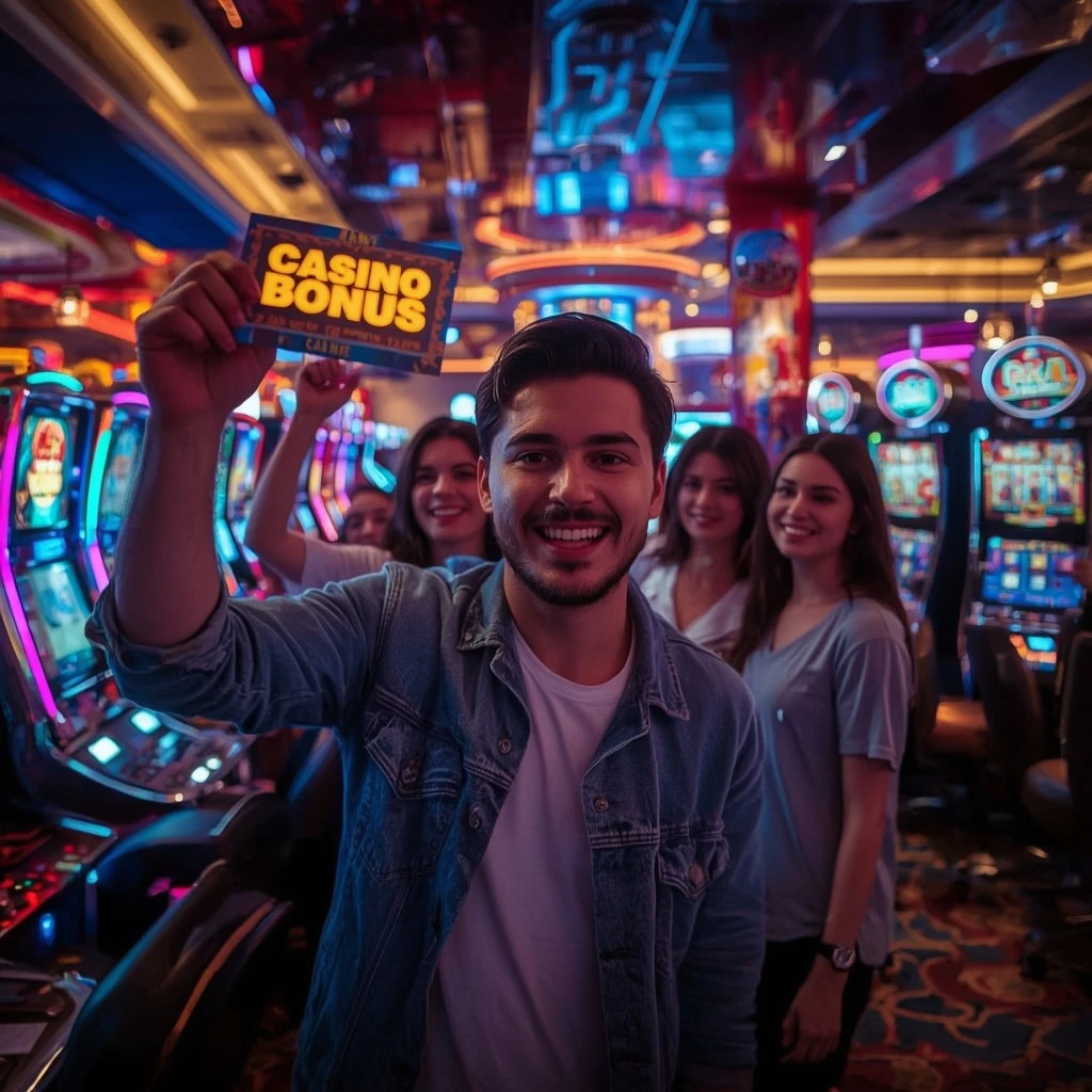 una persona con un bono de casino GO BET SPACE CASINO